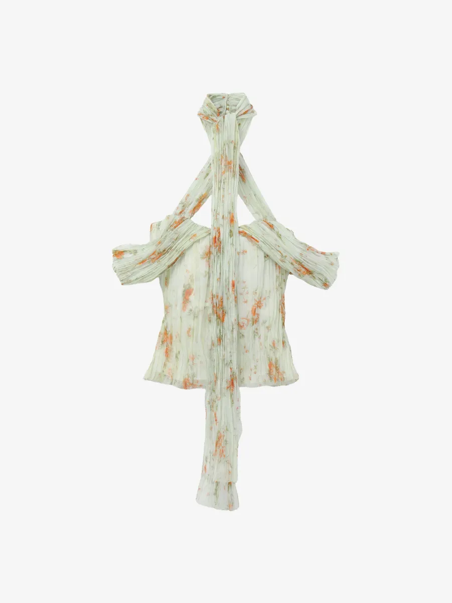 Floral Pleated Top