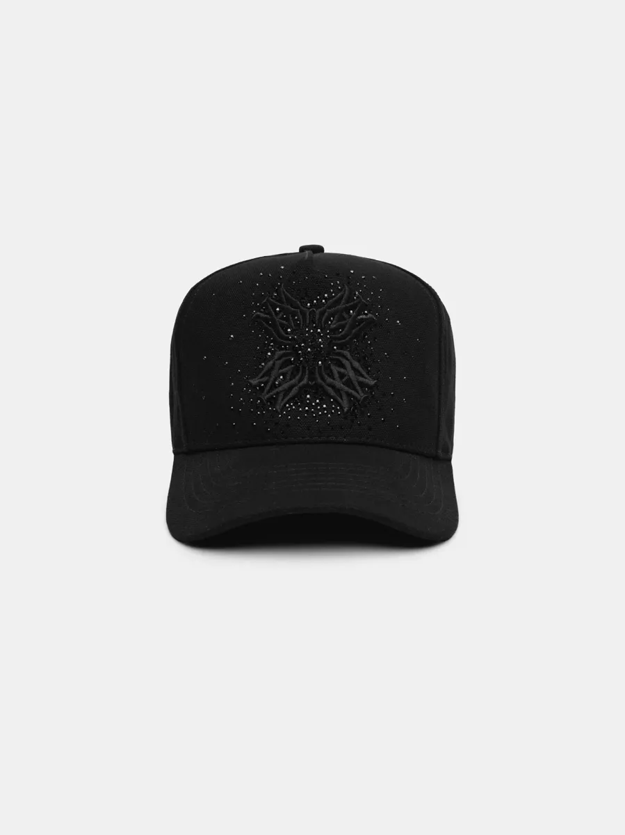 MA QUAD CRYSTAL CANVAS HAT - Black