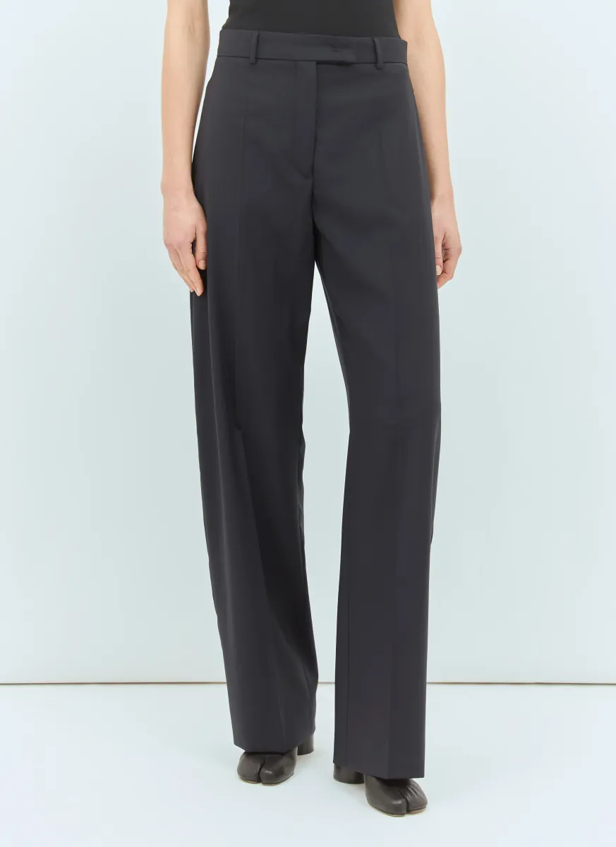 Oversized Stretch Wool Pants