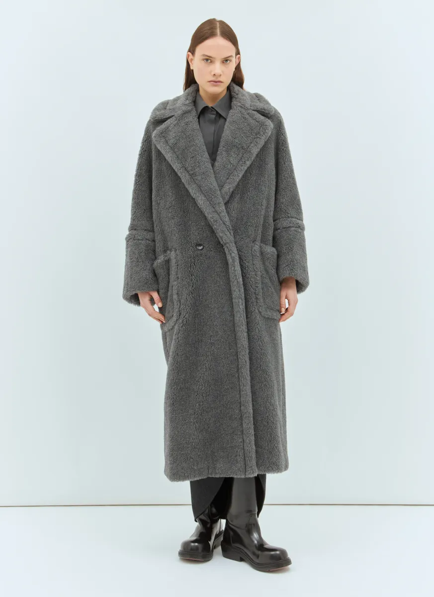 Oversized Alpaca And Wool Teddy Coat