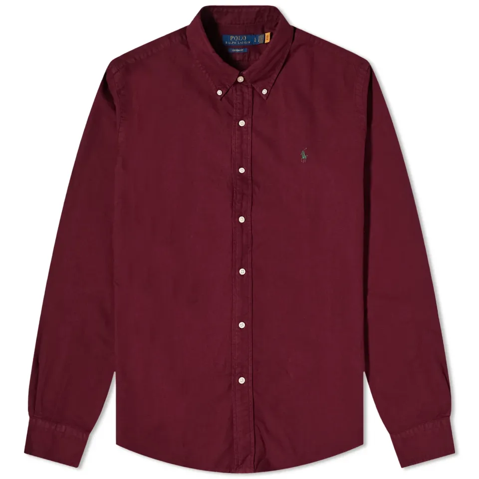 Garment Dyed Button Down Shirt