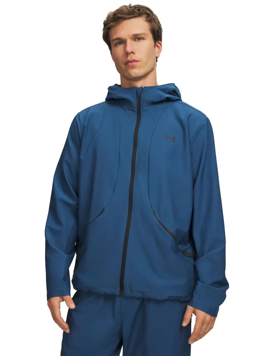 Unstoppable Hooded Zip Woven Jacket Dark Navy