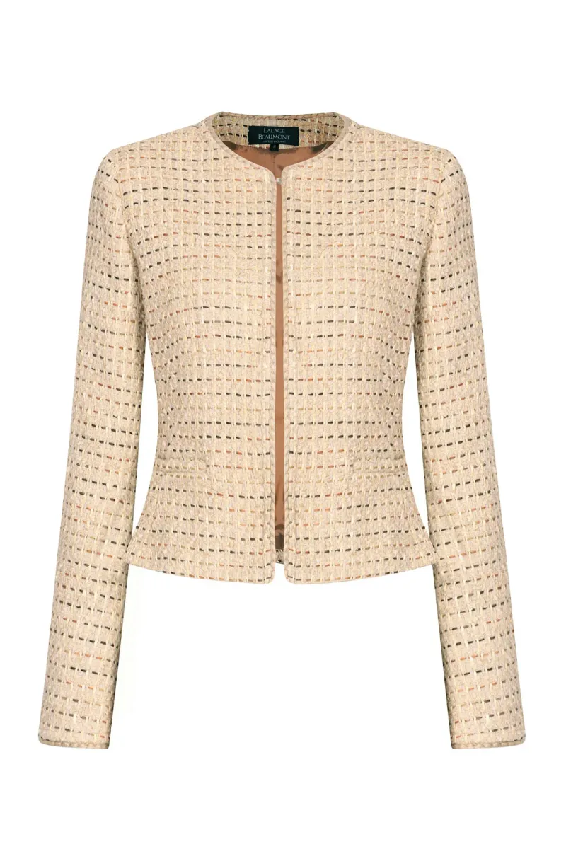 Gina Jacket in Camel Tweed