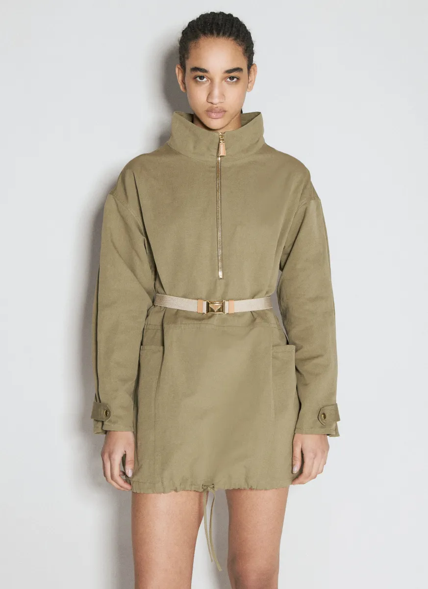 Half-Zip Long Sleeve Dress