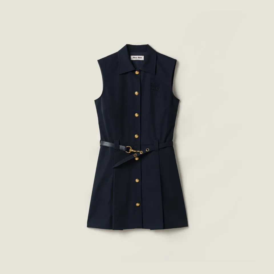 Poplin mini-dress