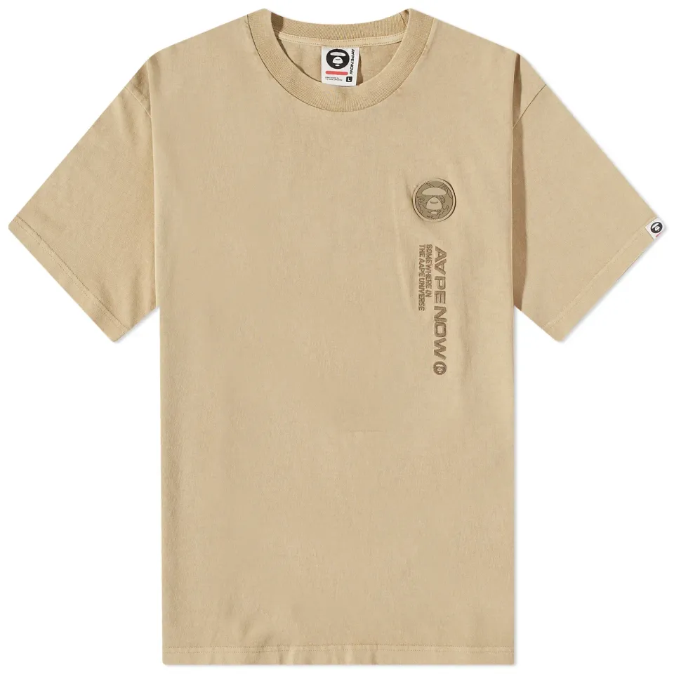 AAPE Now Washed Silicone Badge T-Shirt