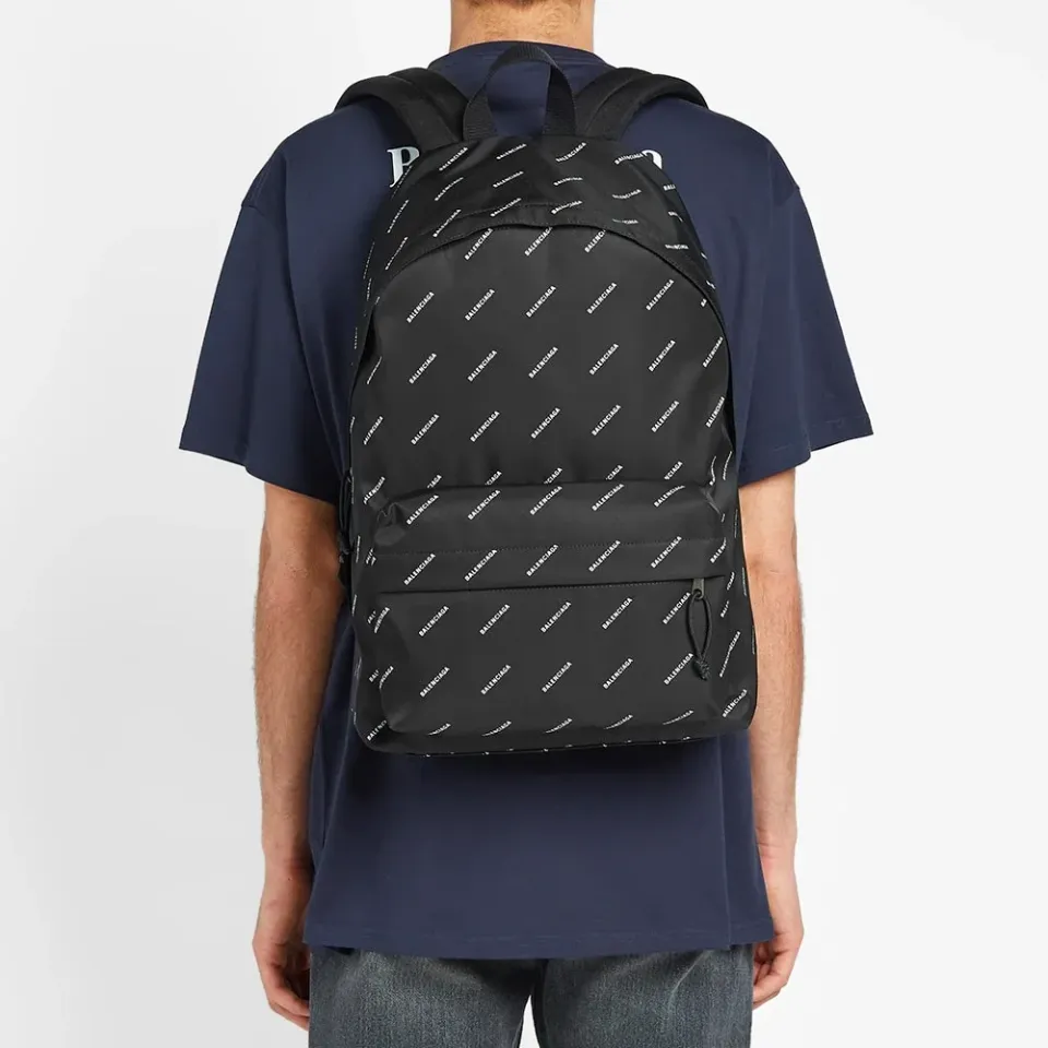 All Over Logo Nylon Backpack