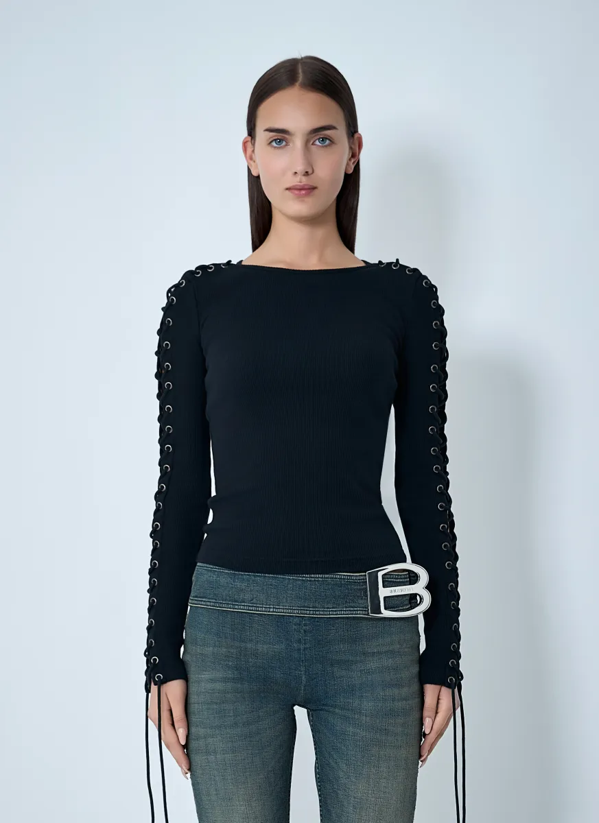 Lace-Up T-Shirt