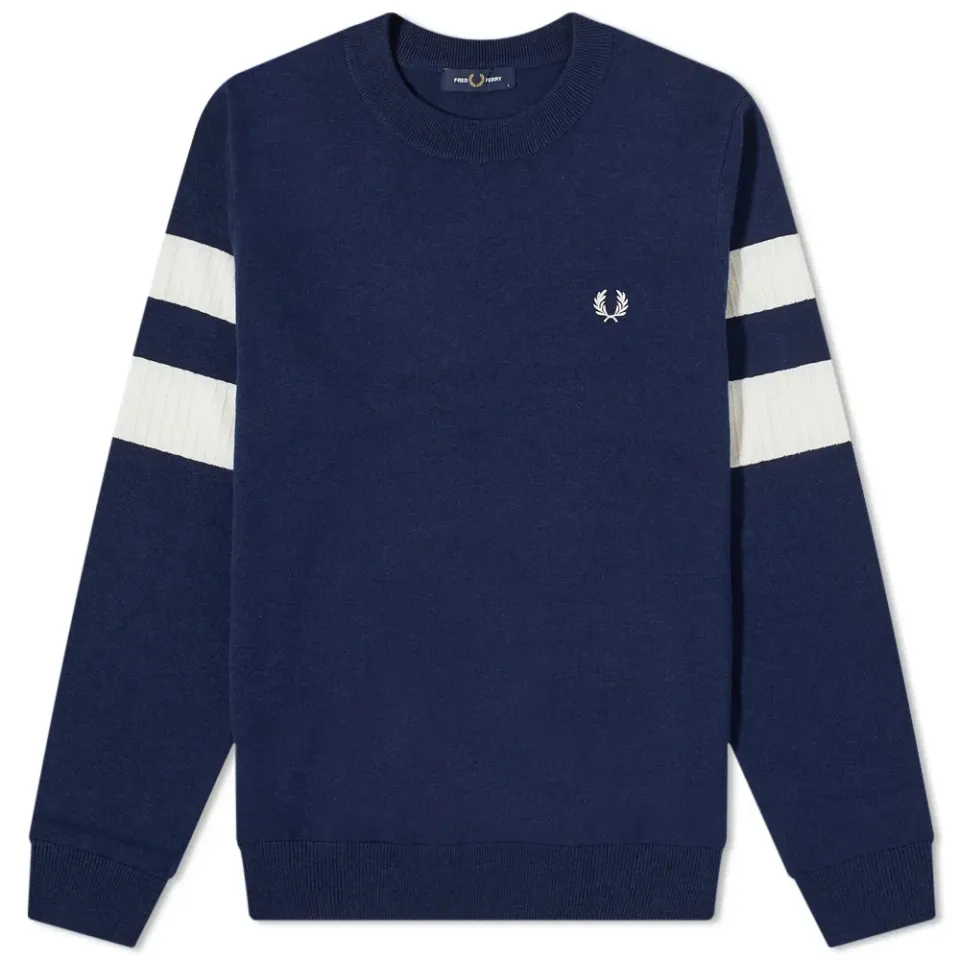 Tipped Sleeve Crew Neck Sweat