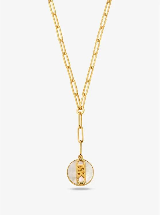 Precious Metal-Plated Brass Empire Chain-Link Necklace