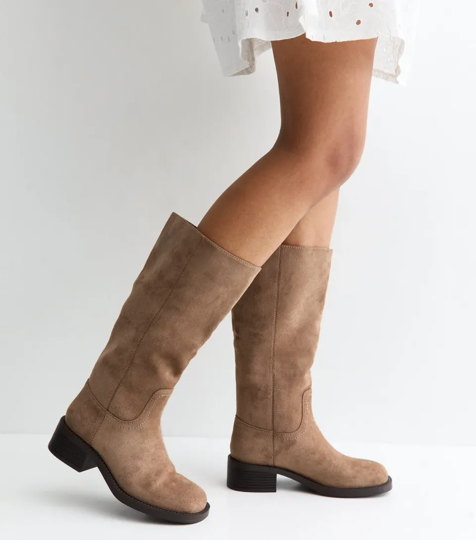 Women's Mink Faux Suede Pull On Boots Vegan