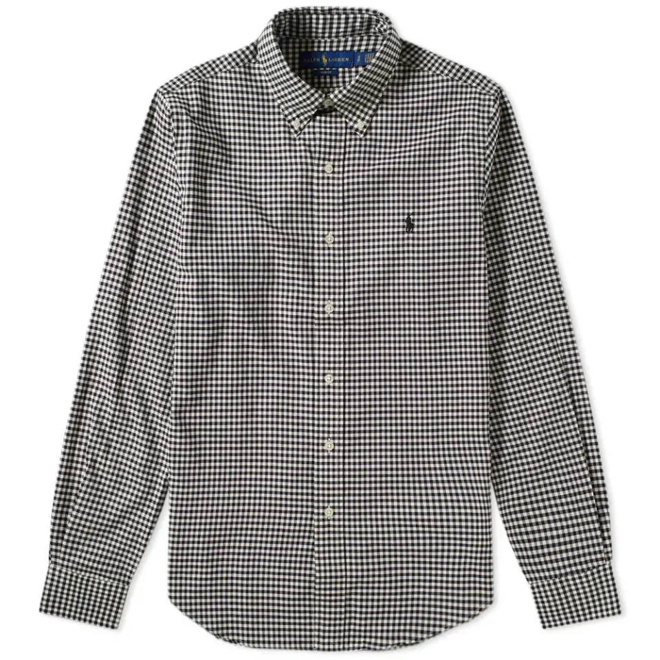 Slim Fit Brushed Twill Gingham Shirt