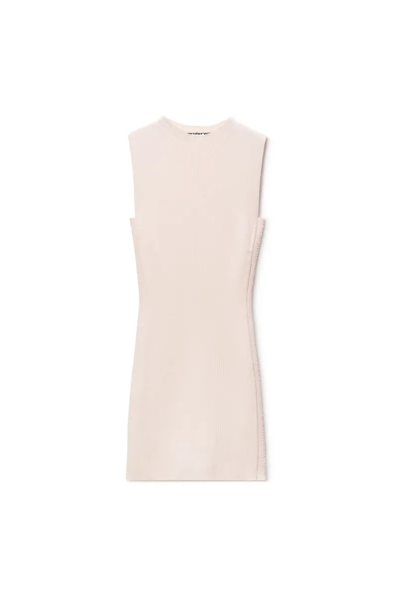 Debossed Logo Mini Dress