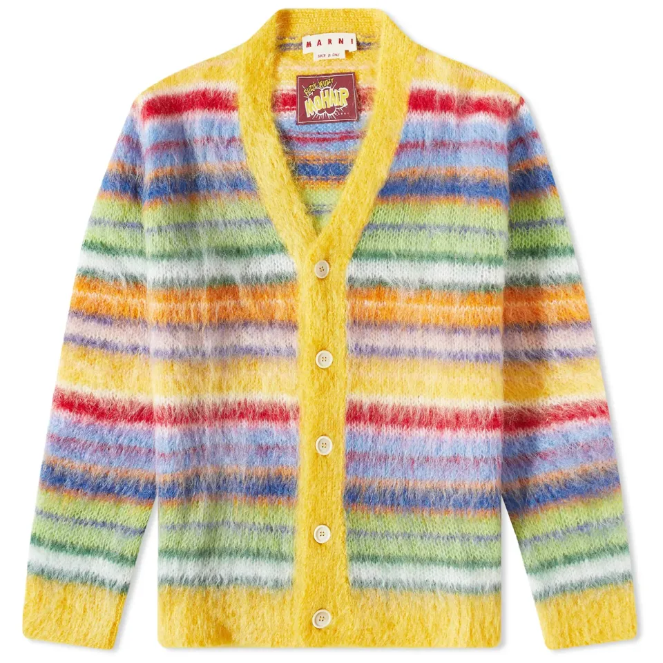 Striped Mohair Cardigan