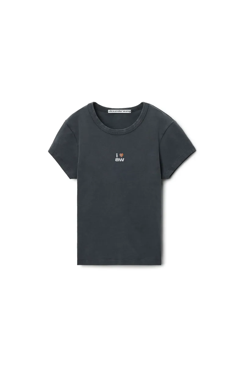 CRYSTAL HOTFIX I HEART AW TEE