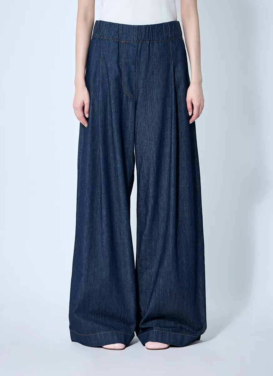Denim Wide Leg Pants