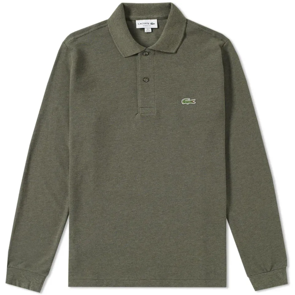 Long Sleeve Marl Pique Polo