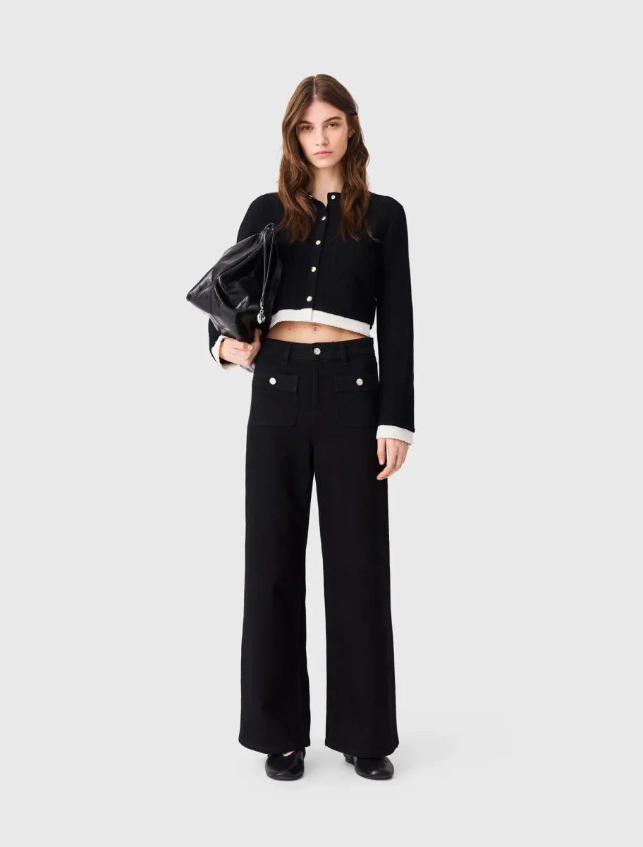 Straight-leg jeans with patch pockets