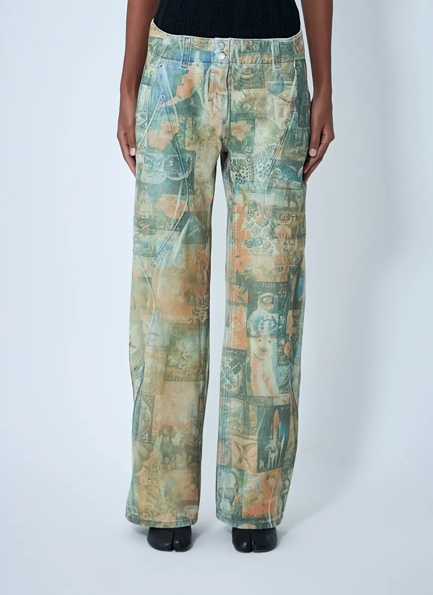 Printed Carina Jeans