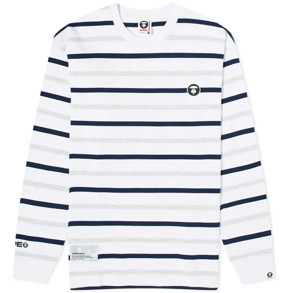 AAPE Now Stripe Long Sleeve T-Shirt