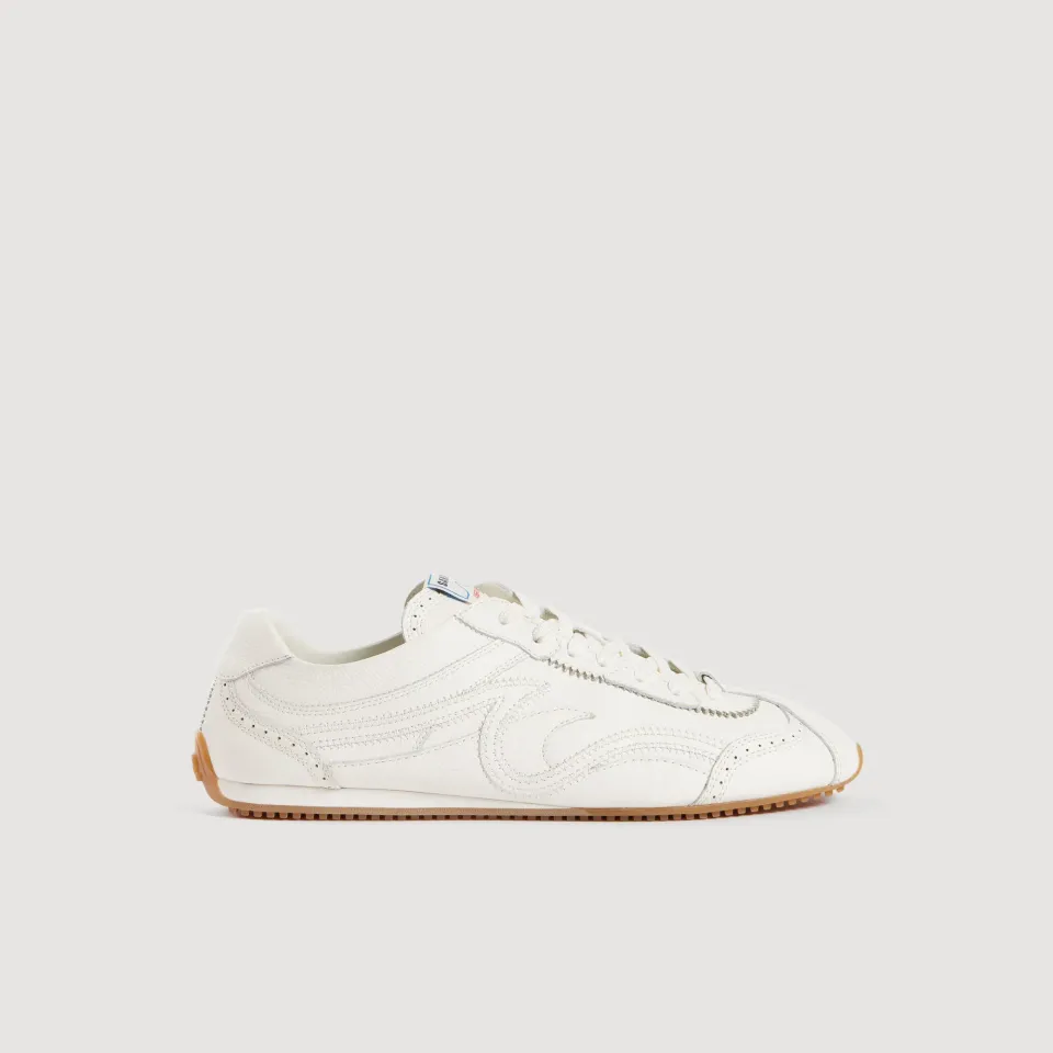 Light Wave leather trainers