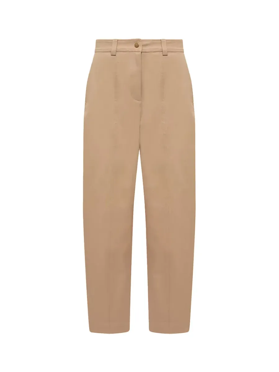 Women Straight Leg Trousers Brown