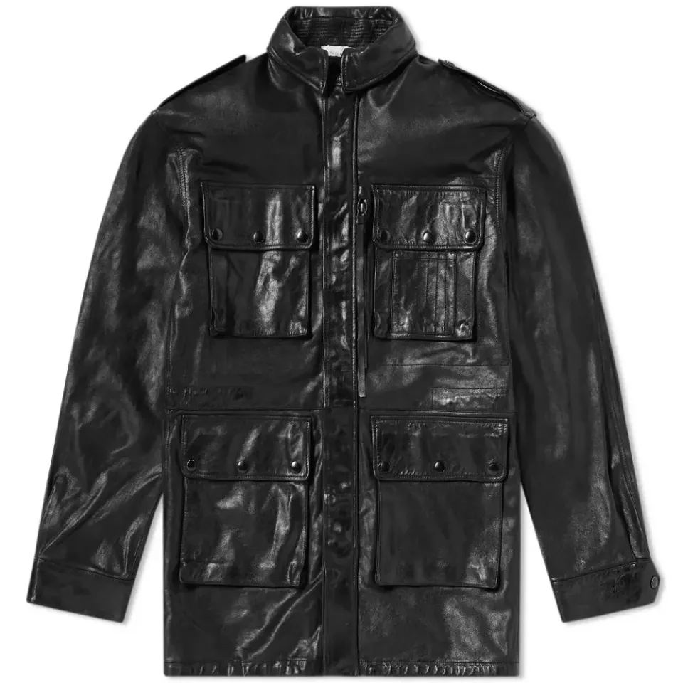 Leather Military Parka