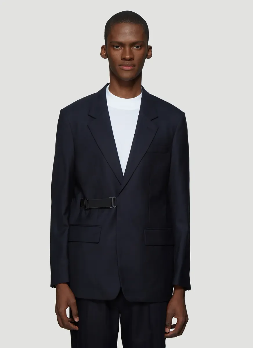 Strap-Fastening Blazer