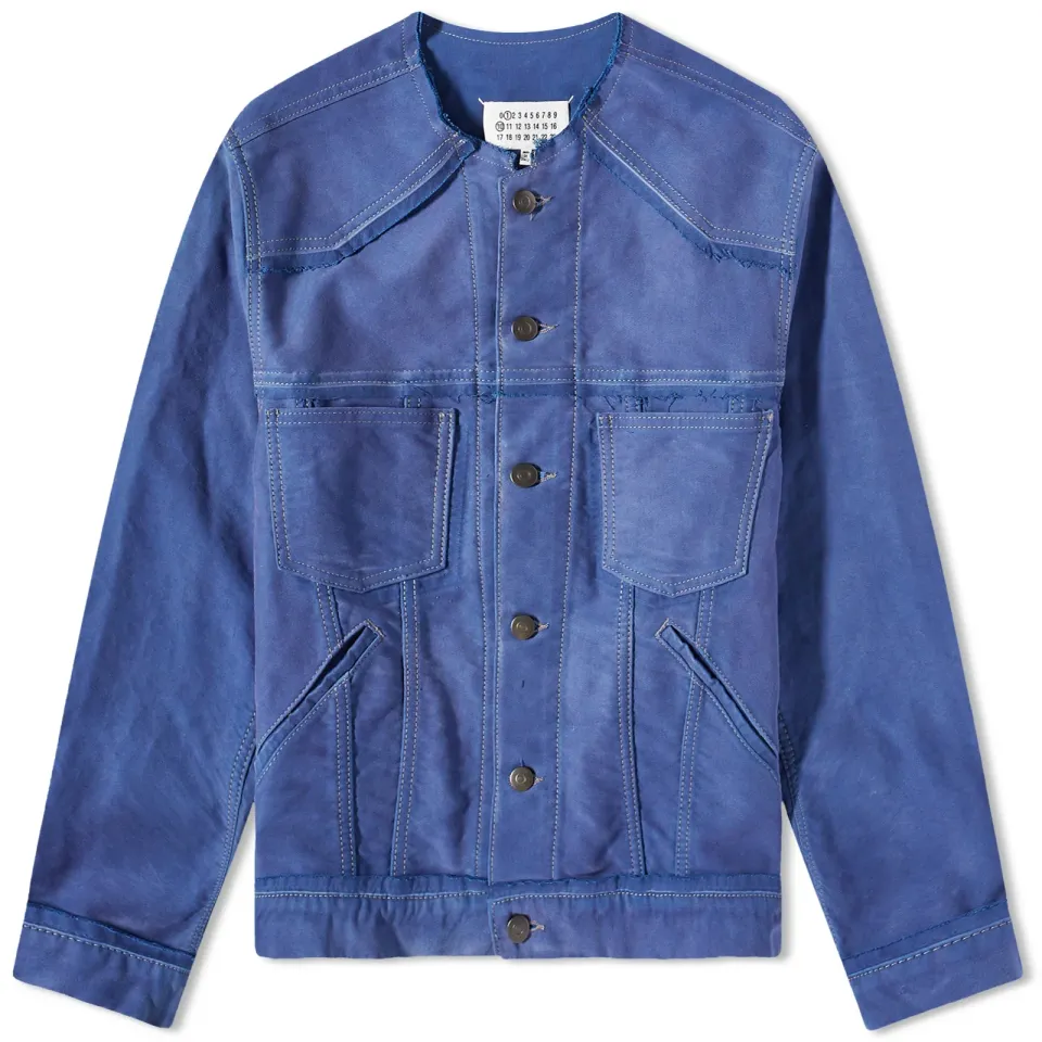 Colarless Denim Jacket
