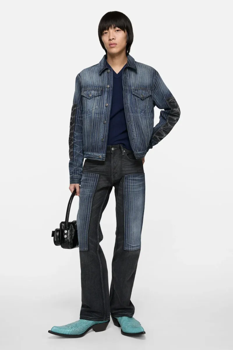 Patchwork denim jacket