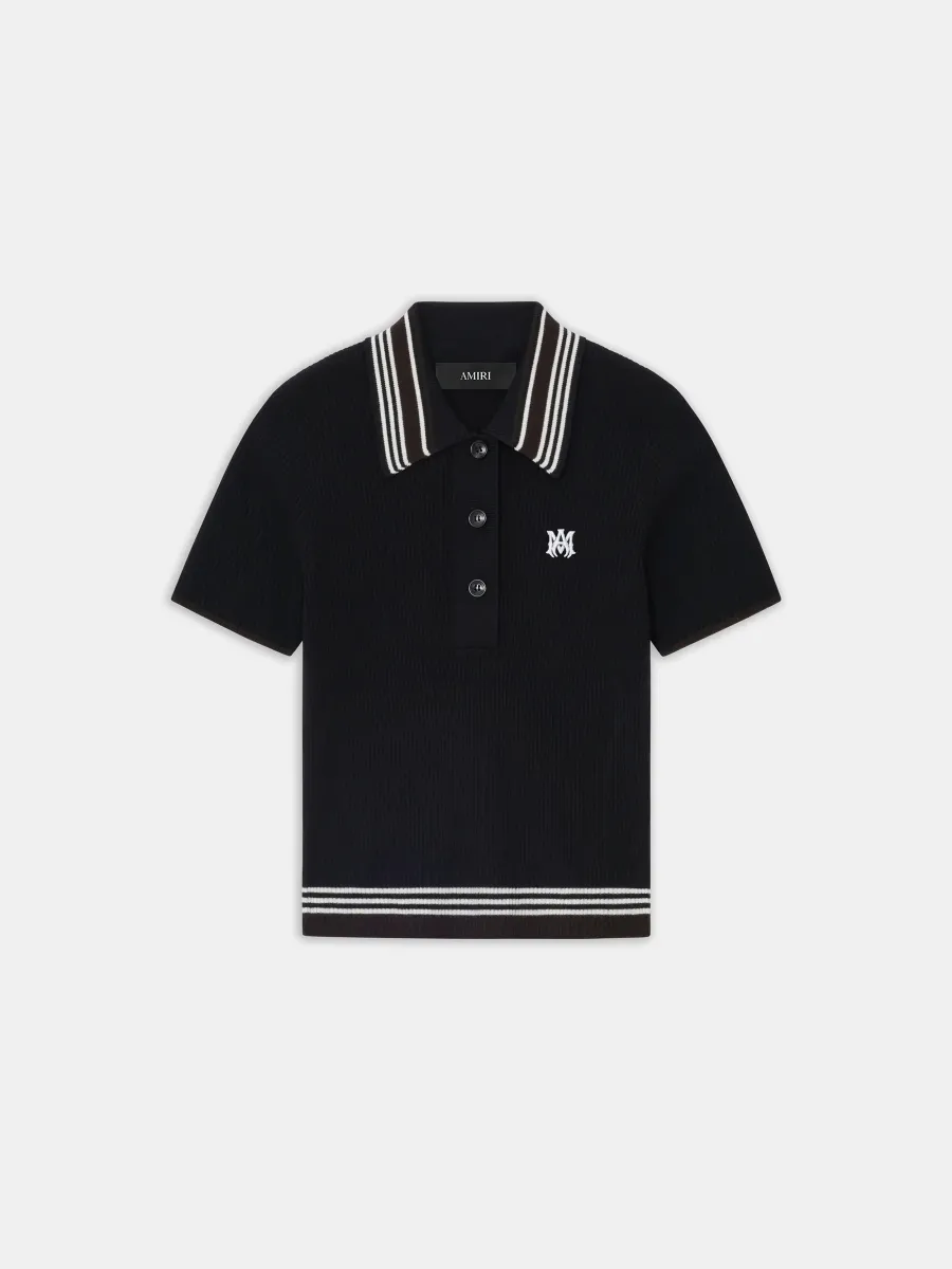 WOMEN - WOMEN'S MA STRIPE POLO - Black