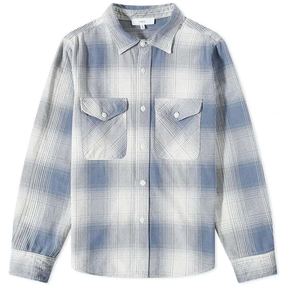 Ombre Plaid Overshirt