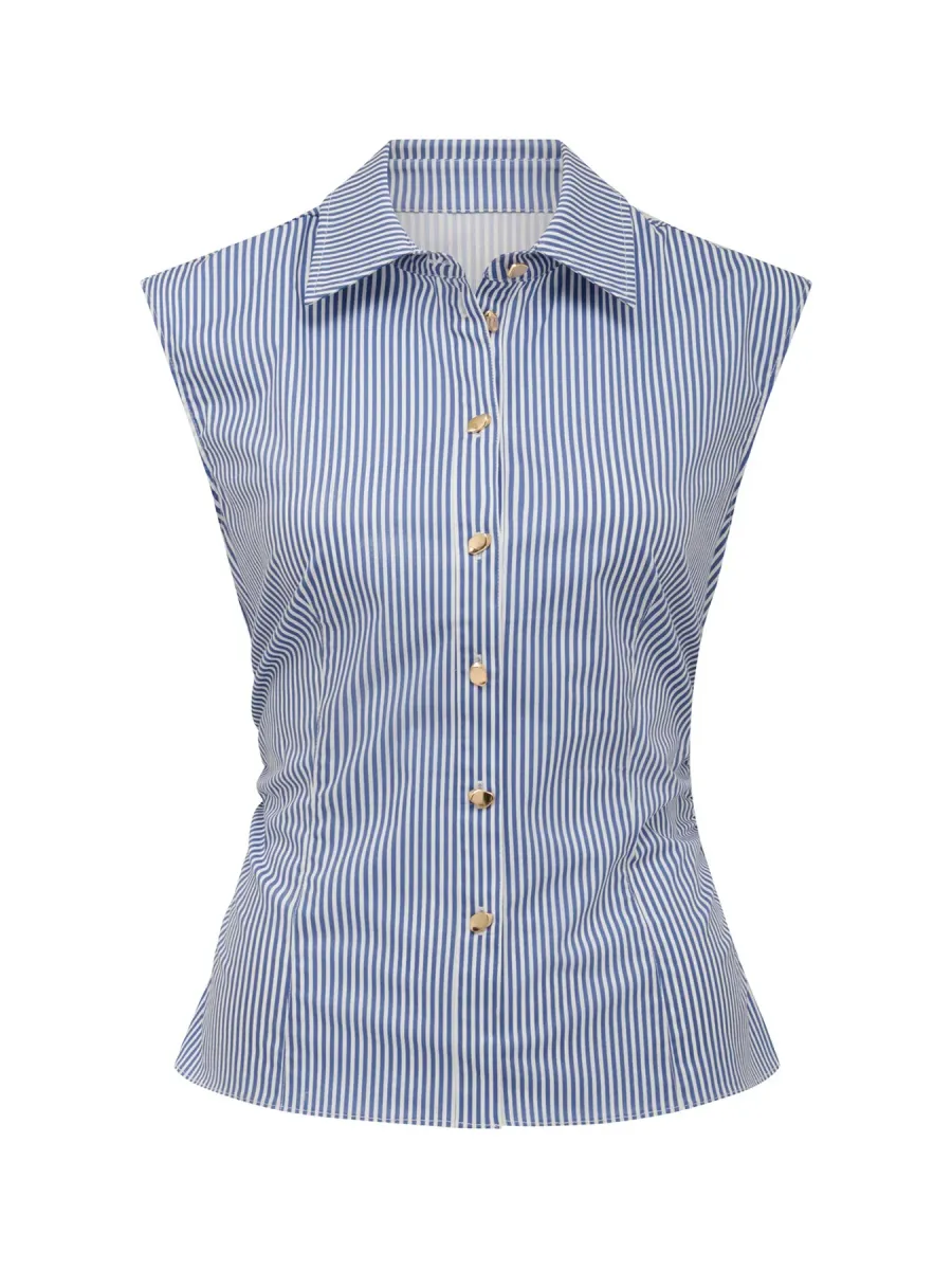 Nova Ruched Collared Shirt