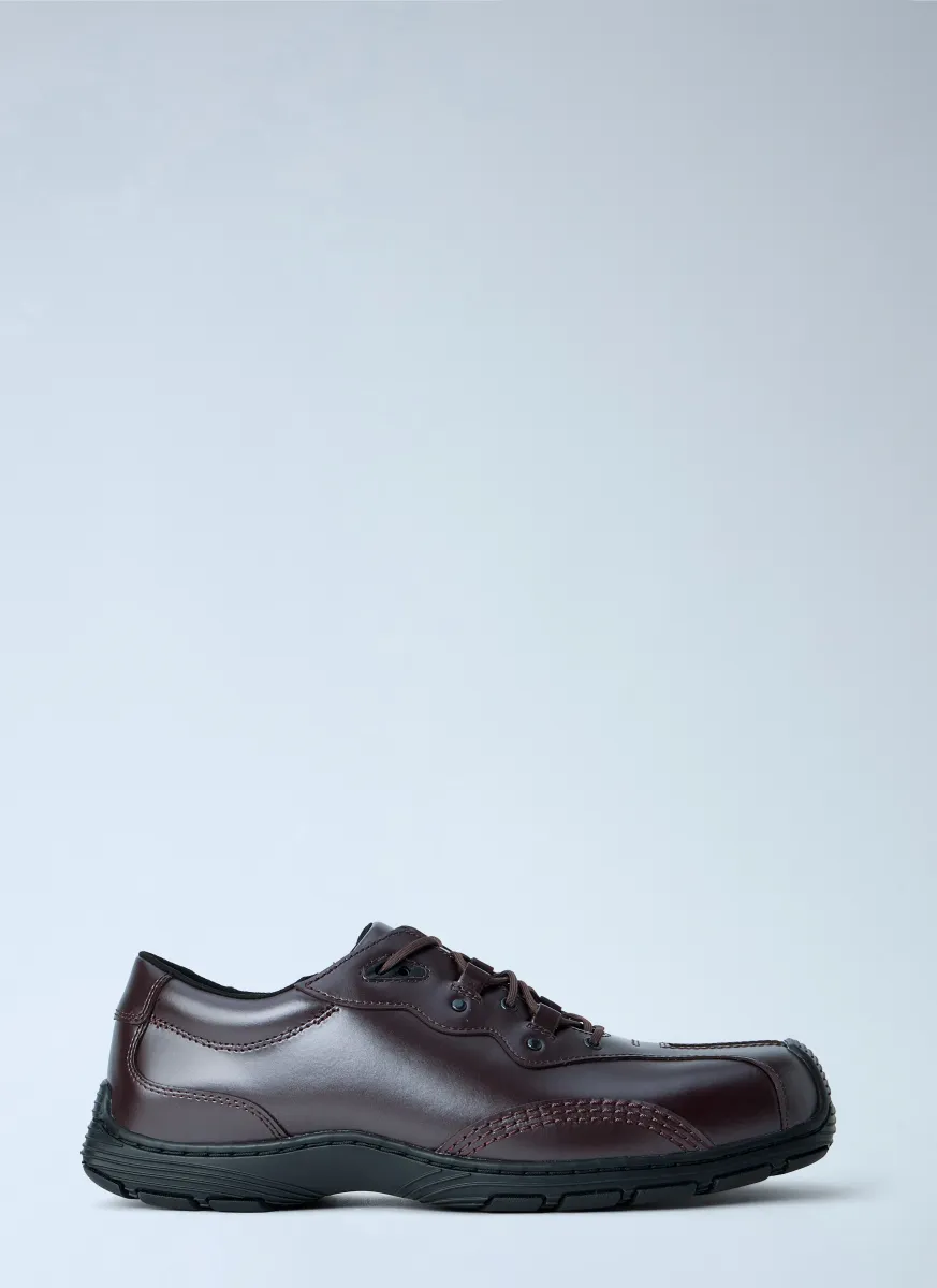 Aurix 5i Oxblood Satin Finish Leather Lace Ups