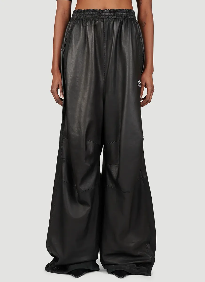 Sport Logo Leather Track Pants