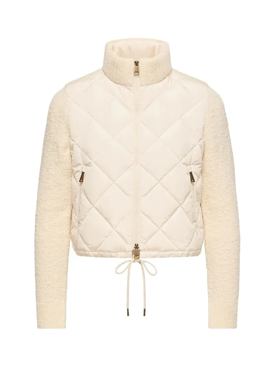 Women Padded Cardigan White
