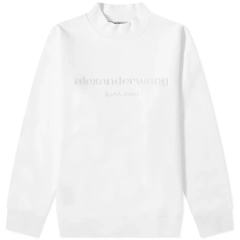 Mock Neck Logo Sweat