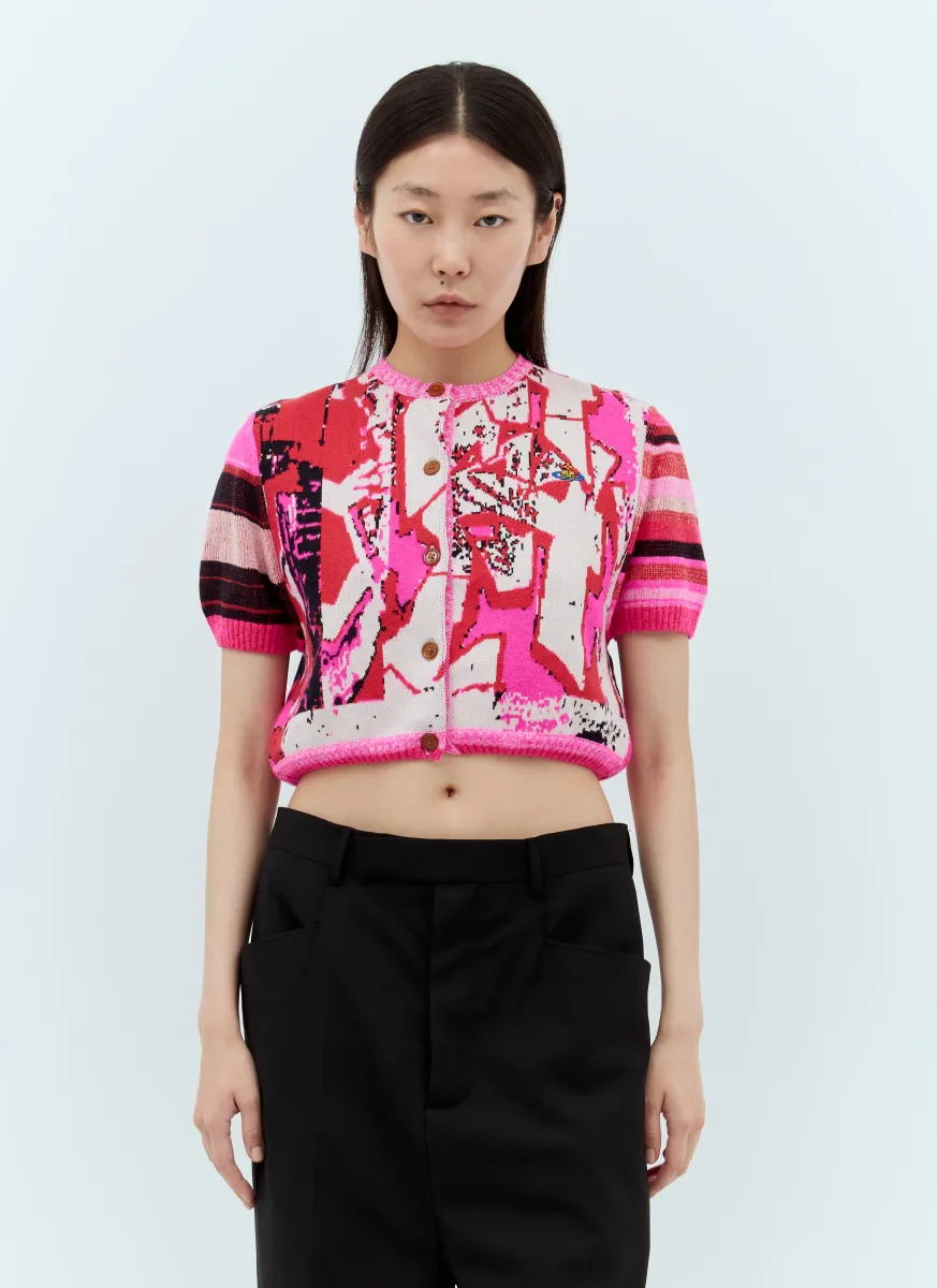 Graffiti Cropped Cardigan