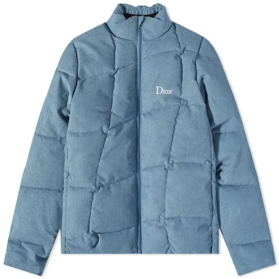 Corduroy Wave Puffer Jacket