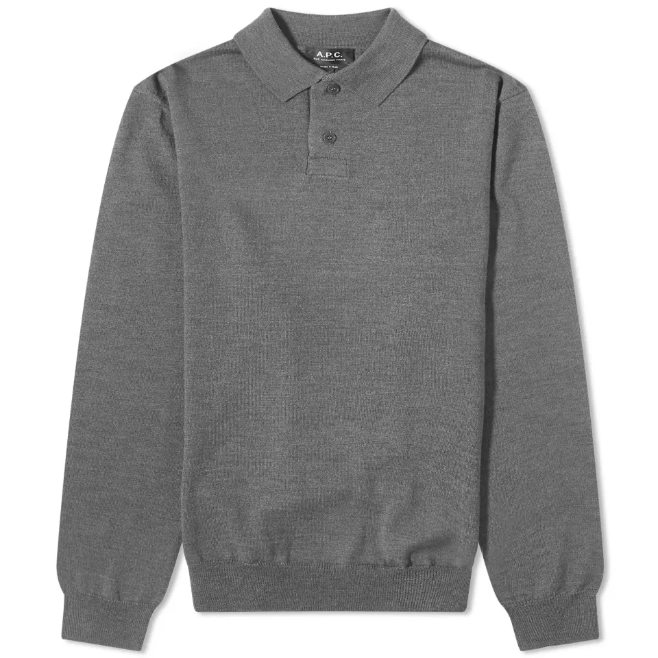 A.P.C. Long Sleeve Jerry Merino Polo