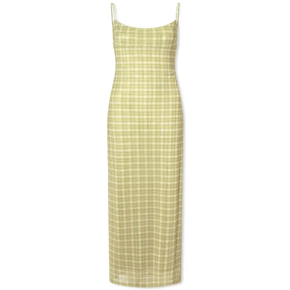 Thais Plaid Midi Dress