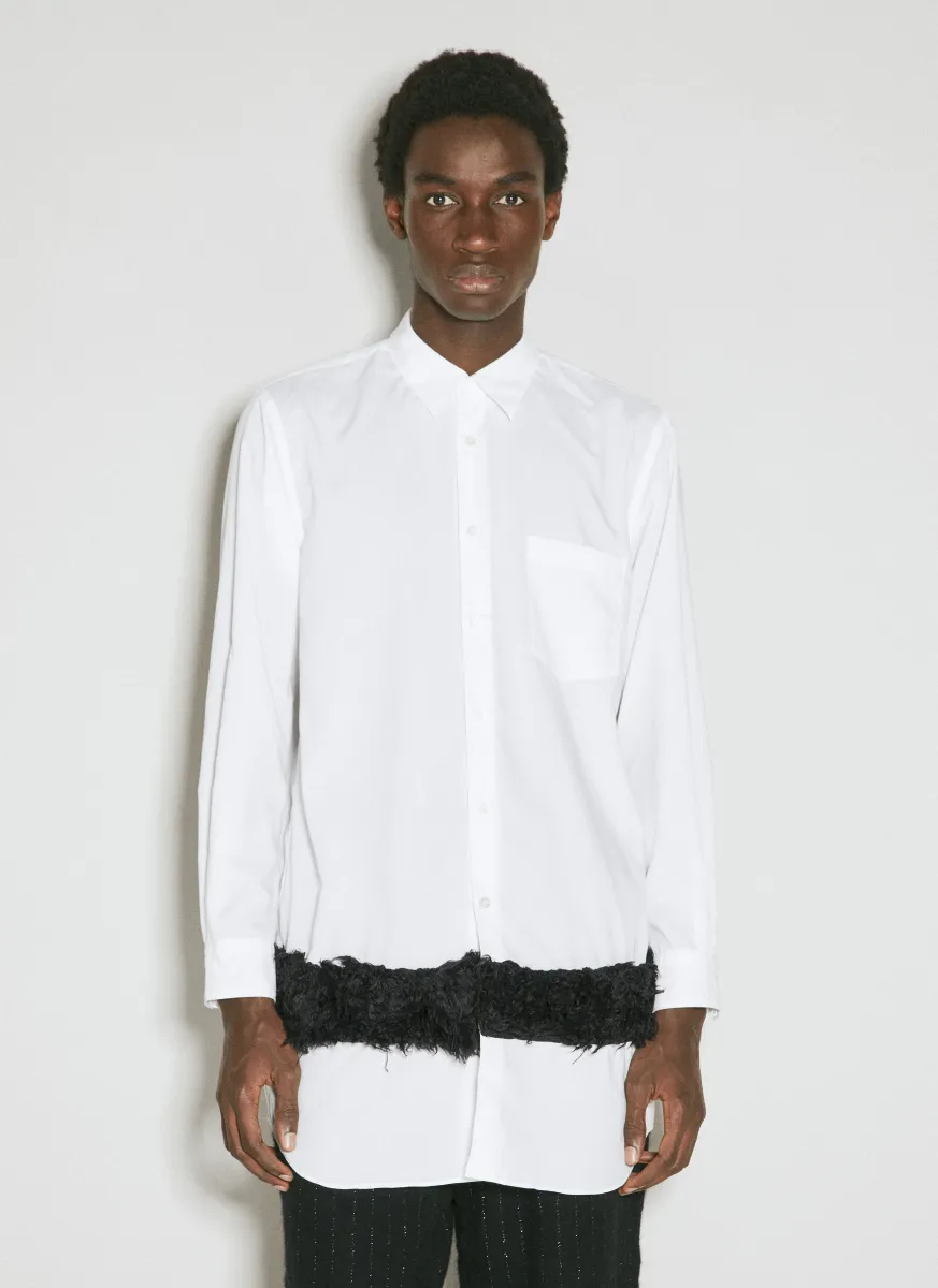 Faux-Fur Hem Shirt