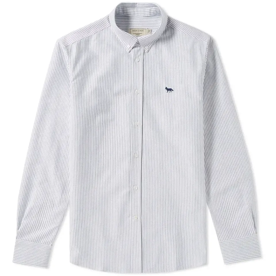Maison Kitsuné Button Down Classic Embroidered Fox Shirt