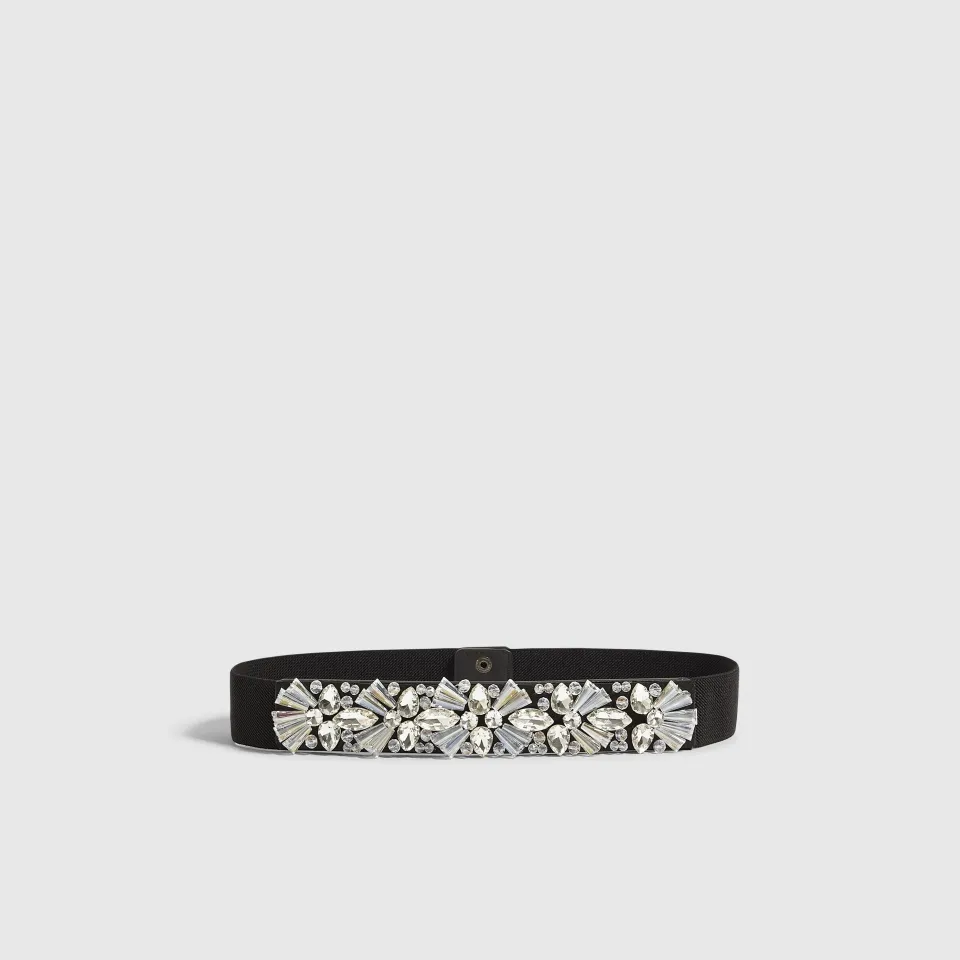 3D Diamante Stretch Belt