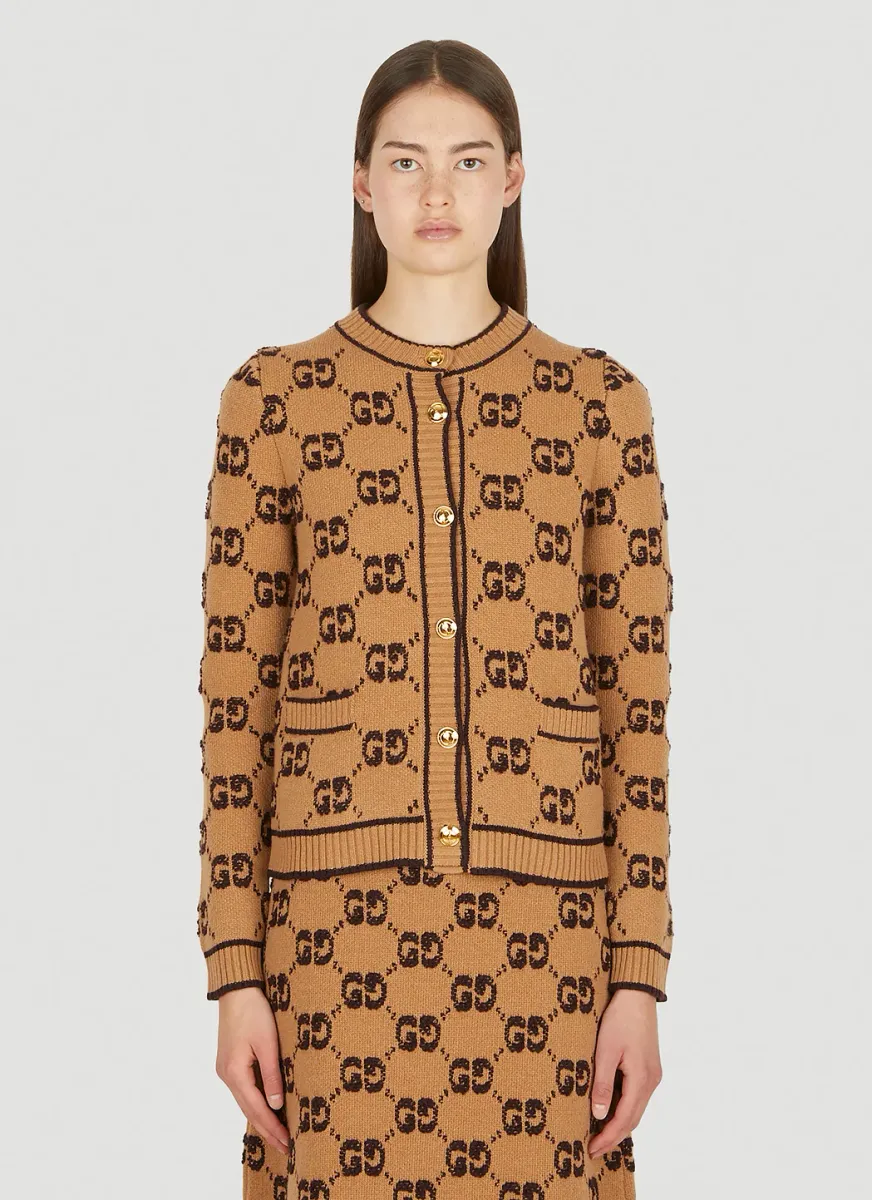 Logo Jacquard Cardigan