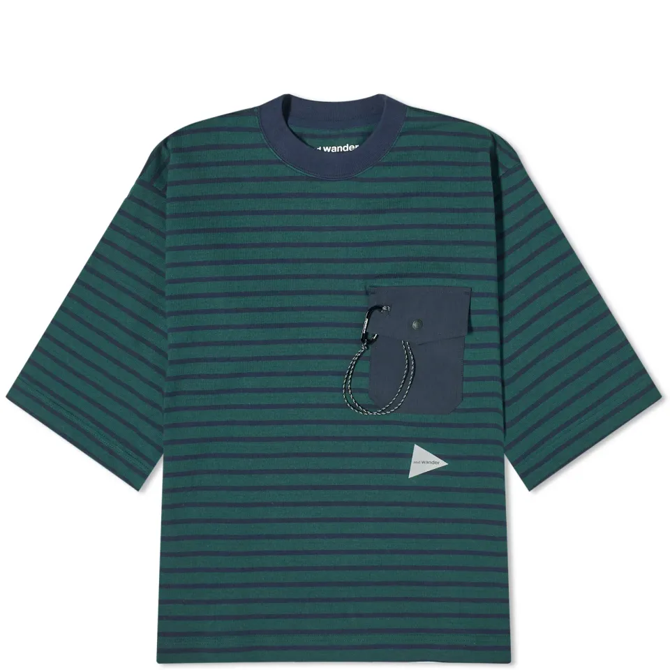 Stripe Pocket Half Sleeve T-Shirt