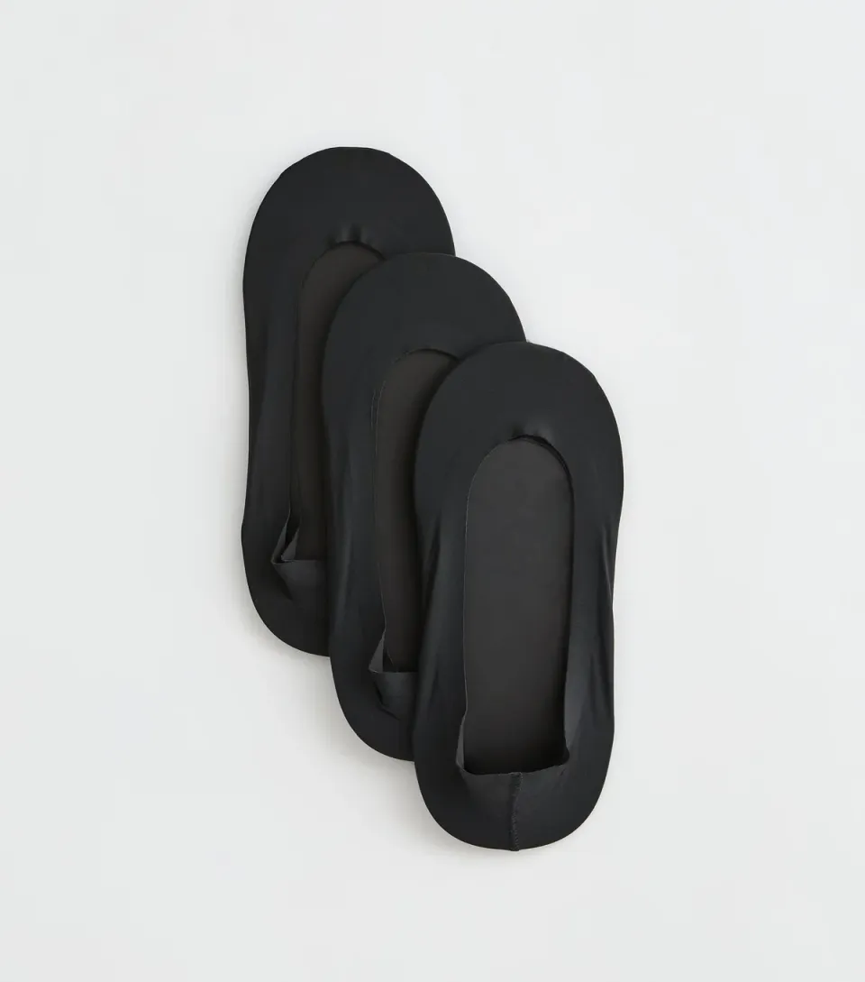 Pack of 3 Black No Show Socks