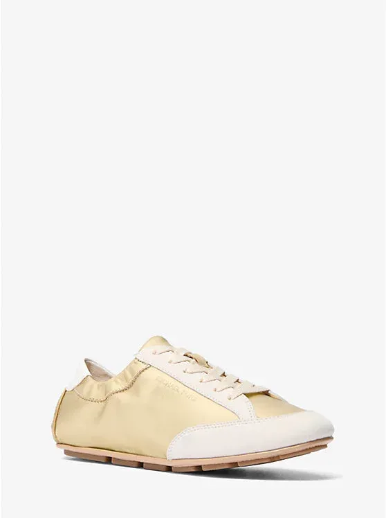 Susie Metallic Leather and Suede Trainer