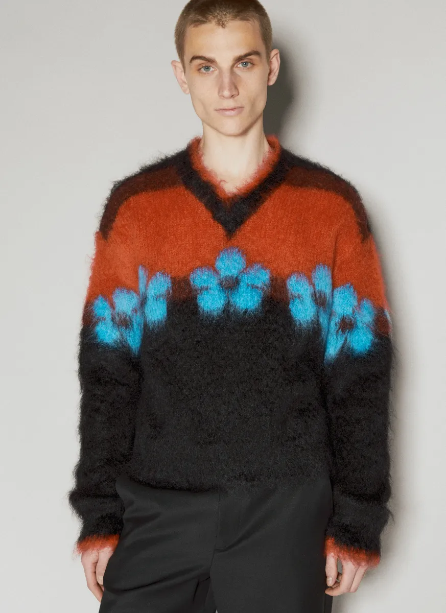 Mohair Flower Sweater