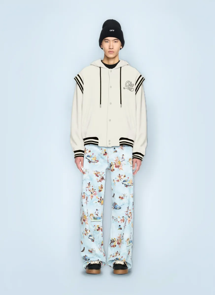 Fleece 00 Varsity Hooded Jacket